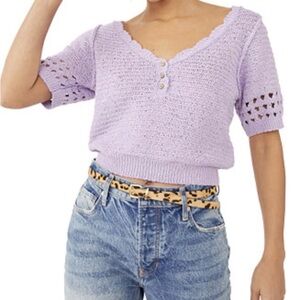 Free People Lilac Knit Sweater